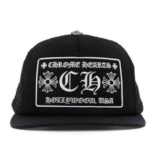 Chrome Hearts CH Hollywood Trucker Hat Black